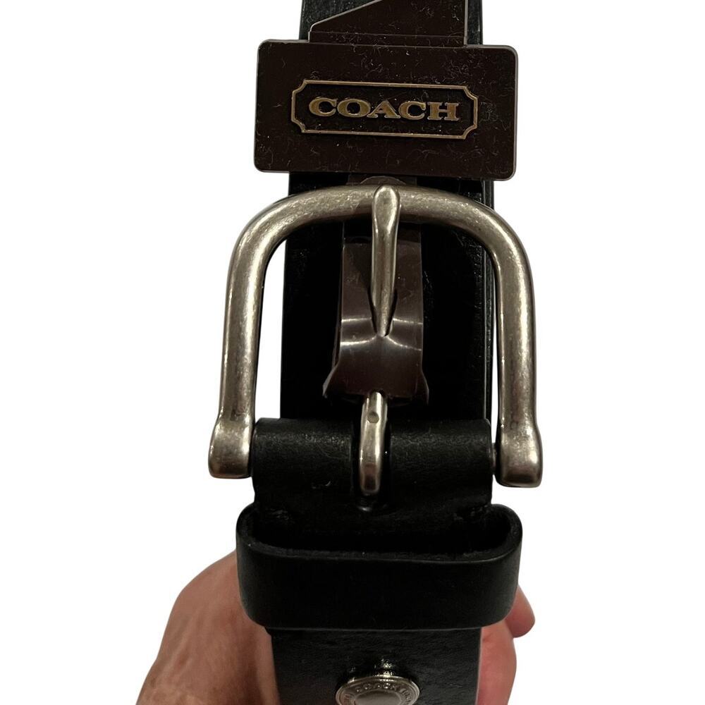 Coach Men's Black Leatherware Jeans Belt - Size 40 NWT - Picture 4 of 6